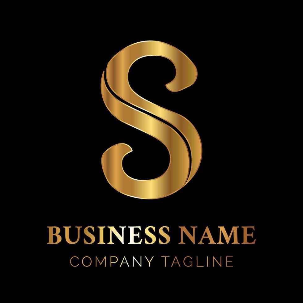 Elegant Luxury Gold S Letter Monogram Initial Logo vector