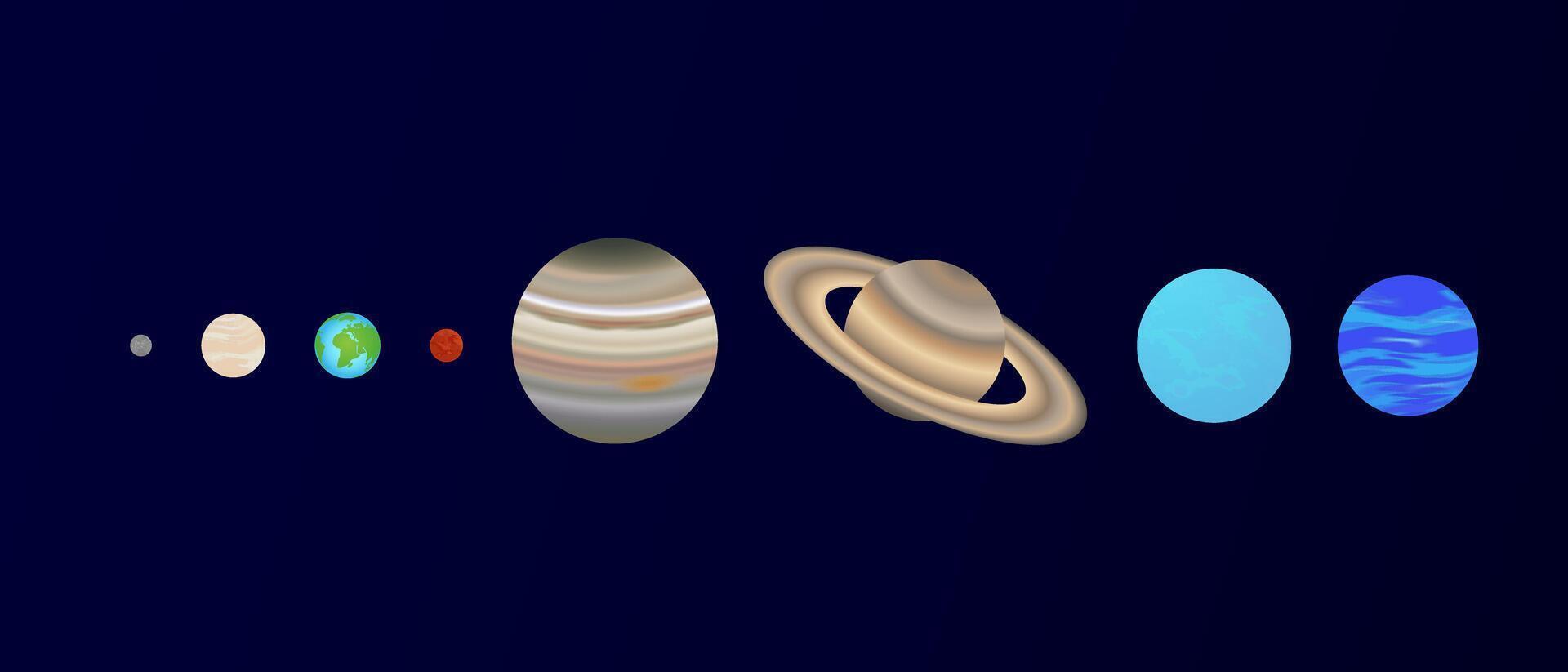Planets of the Solar System vector