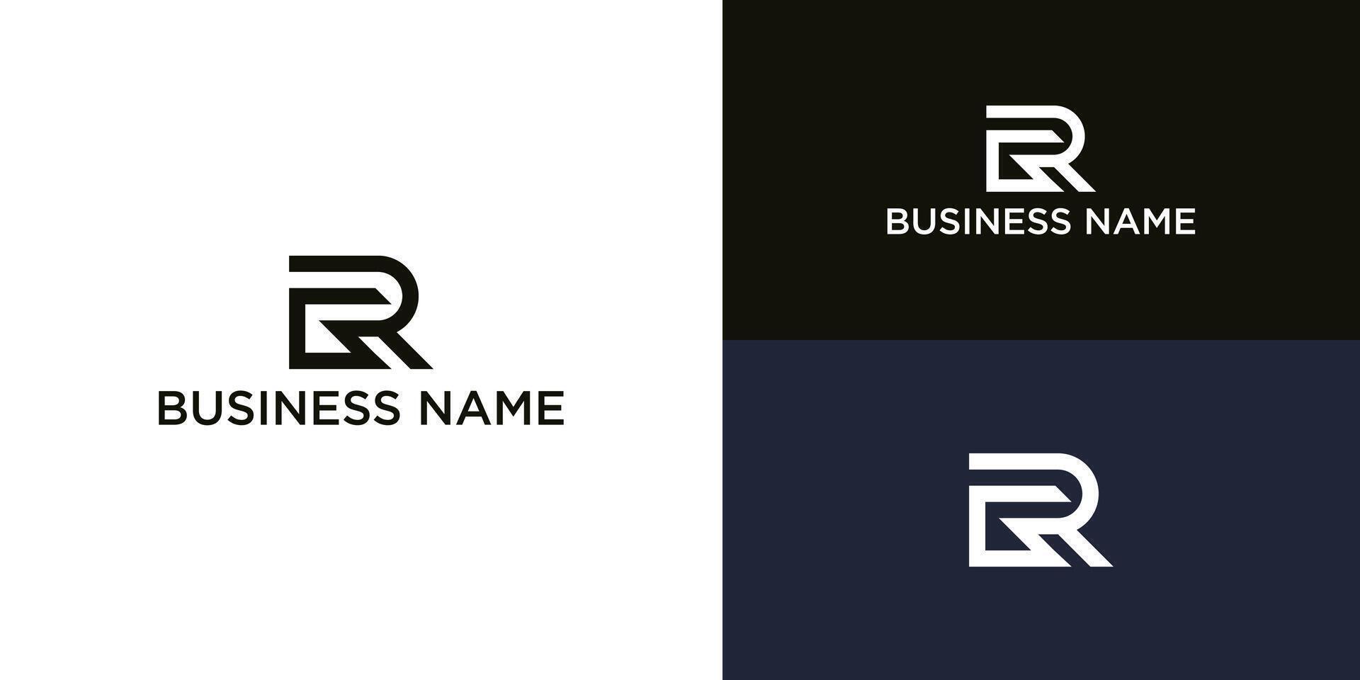 Minimalist Modern Letter R Logo Design in Circle for Branding vector