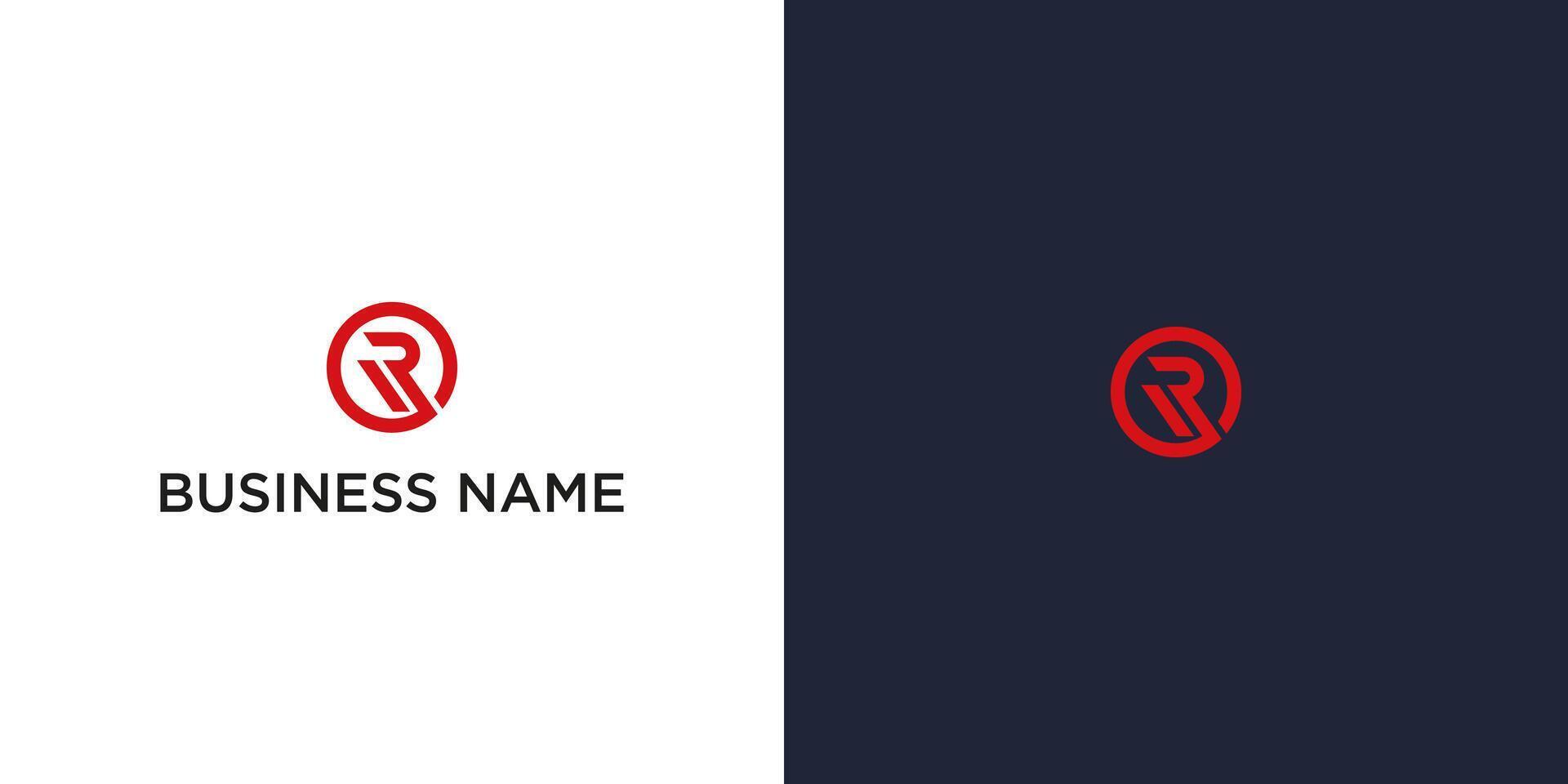 Modern Logo Design with Stylized Letter R in a Circle vector