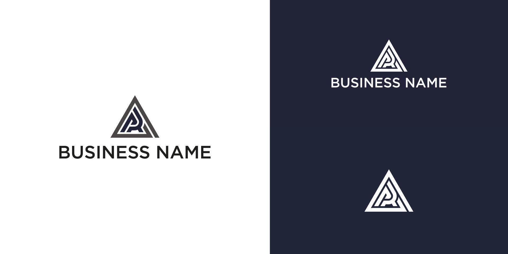 Modern Triangle Logo and initial AR vector