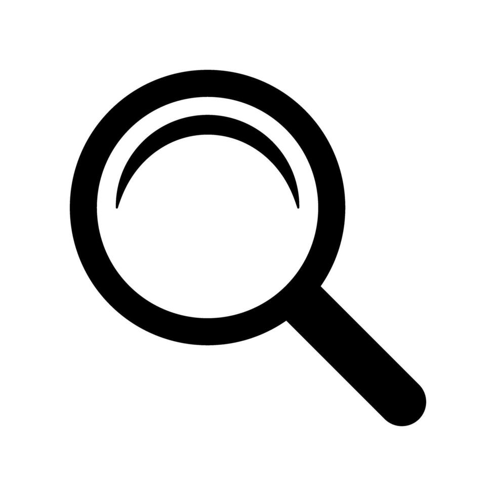Magnifying glass icon, magnifier icon. Search or loupe symbol. vector