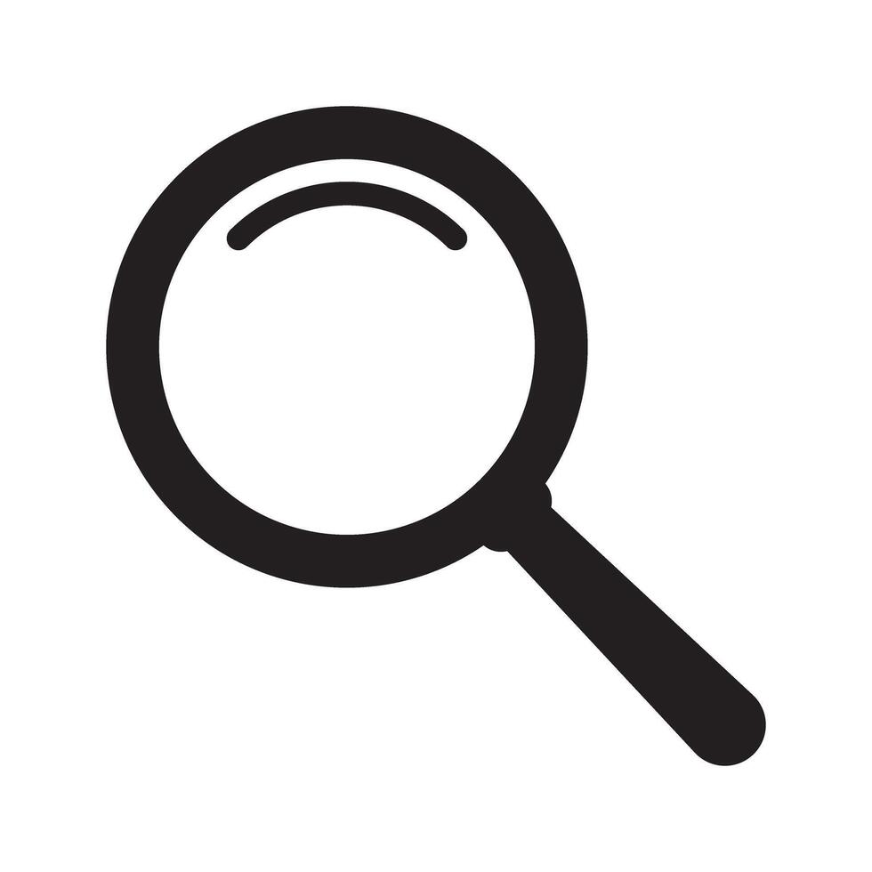 Loupe or search icon. Magnifying glass icon, magnifier icon. vector