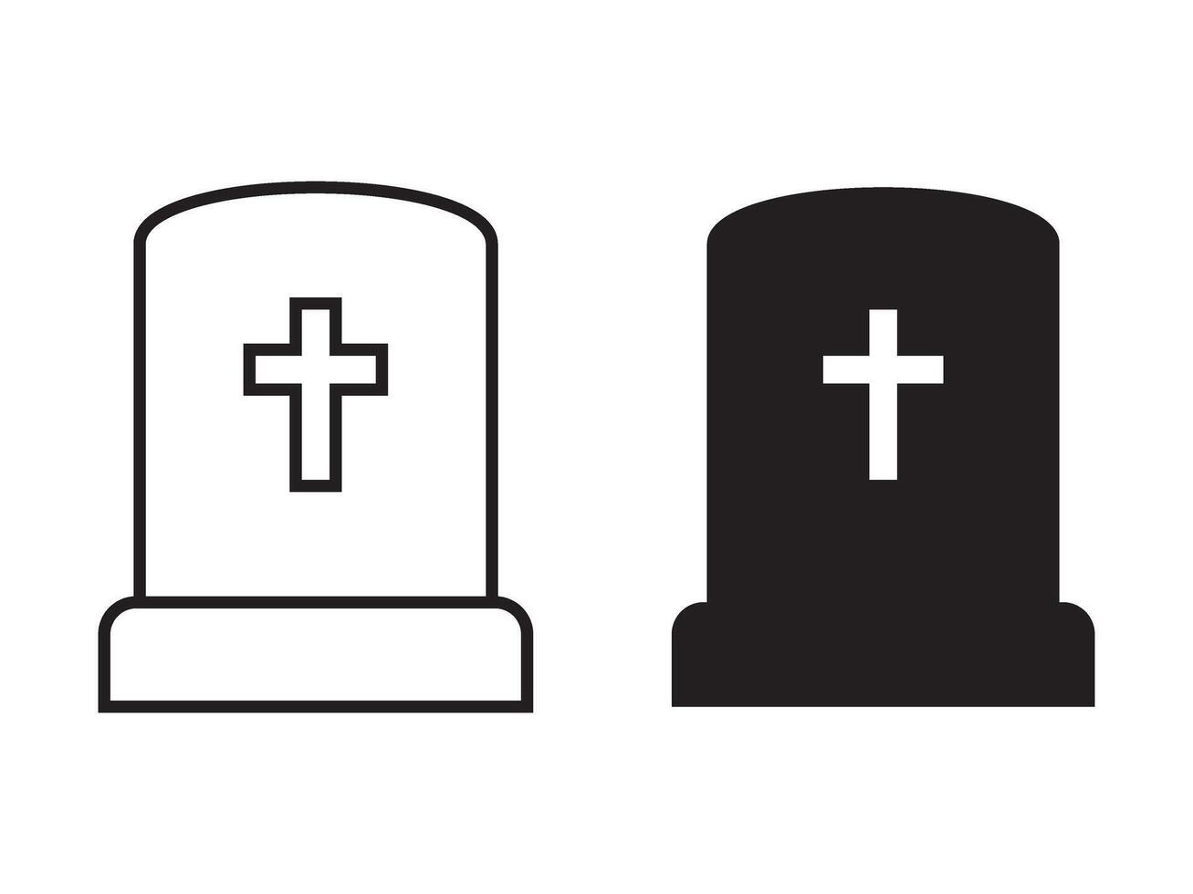 Rip grave icon. Tombstone icon. vector