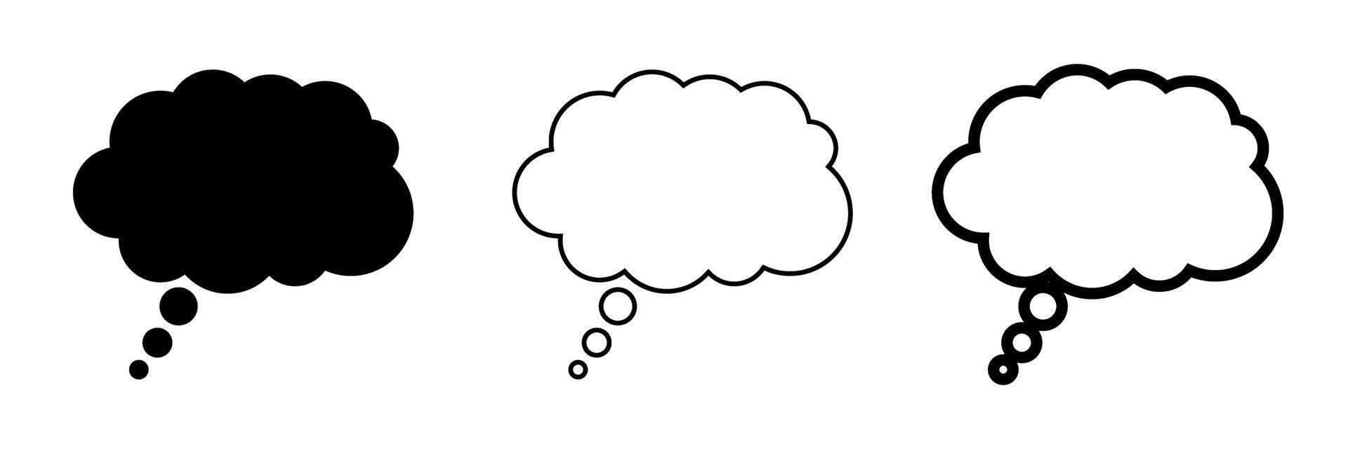 Thought cloud. Think bubble. vector