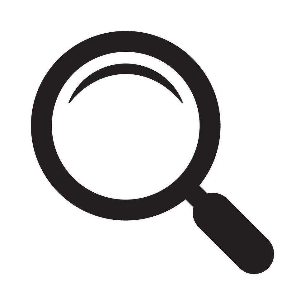 Magnifying glass icon, magnifier symbol. Loupe icon. vector