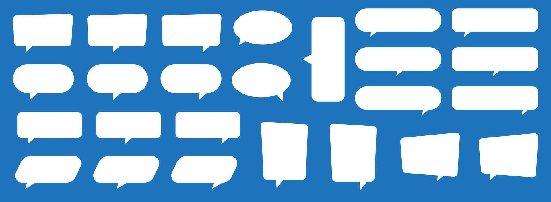 Set of speech bubbles. Blank empty white speech bubbles. Cartoon balloon word design. vector