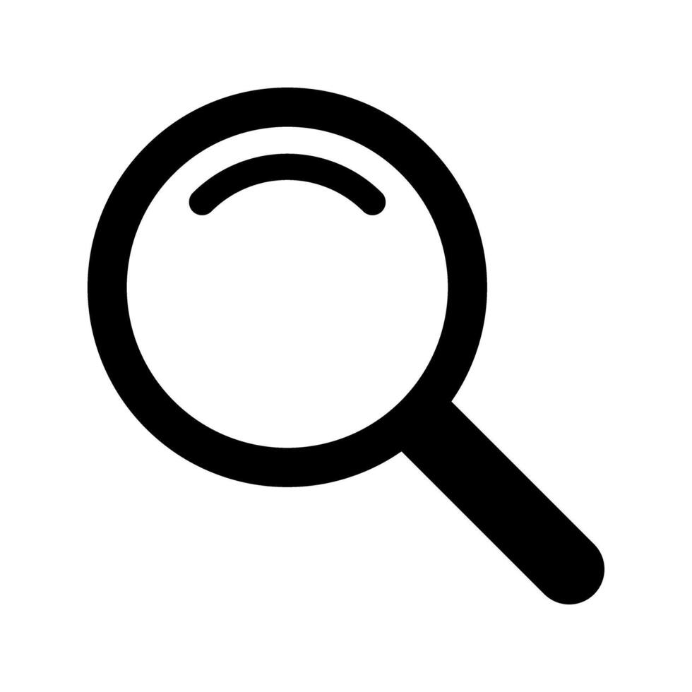 Magnifying glass icon, magnifier icon. Search symbol. vector