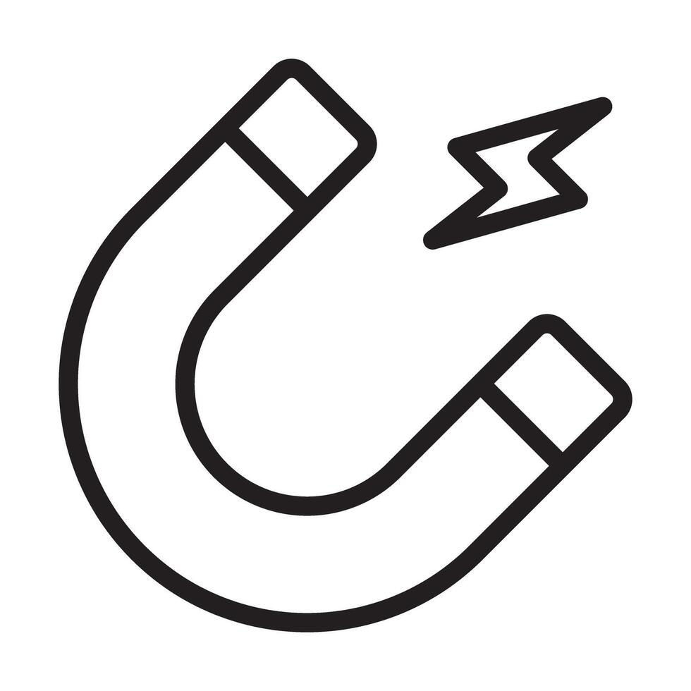 Magnet line icon. vector