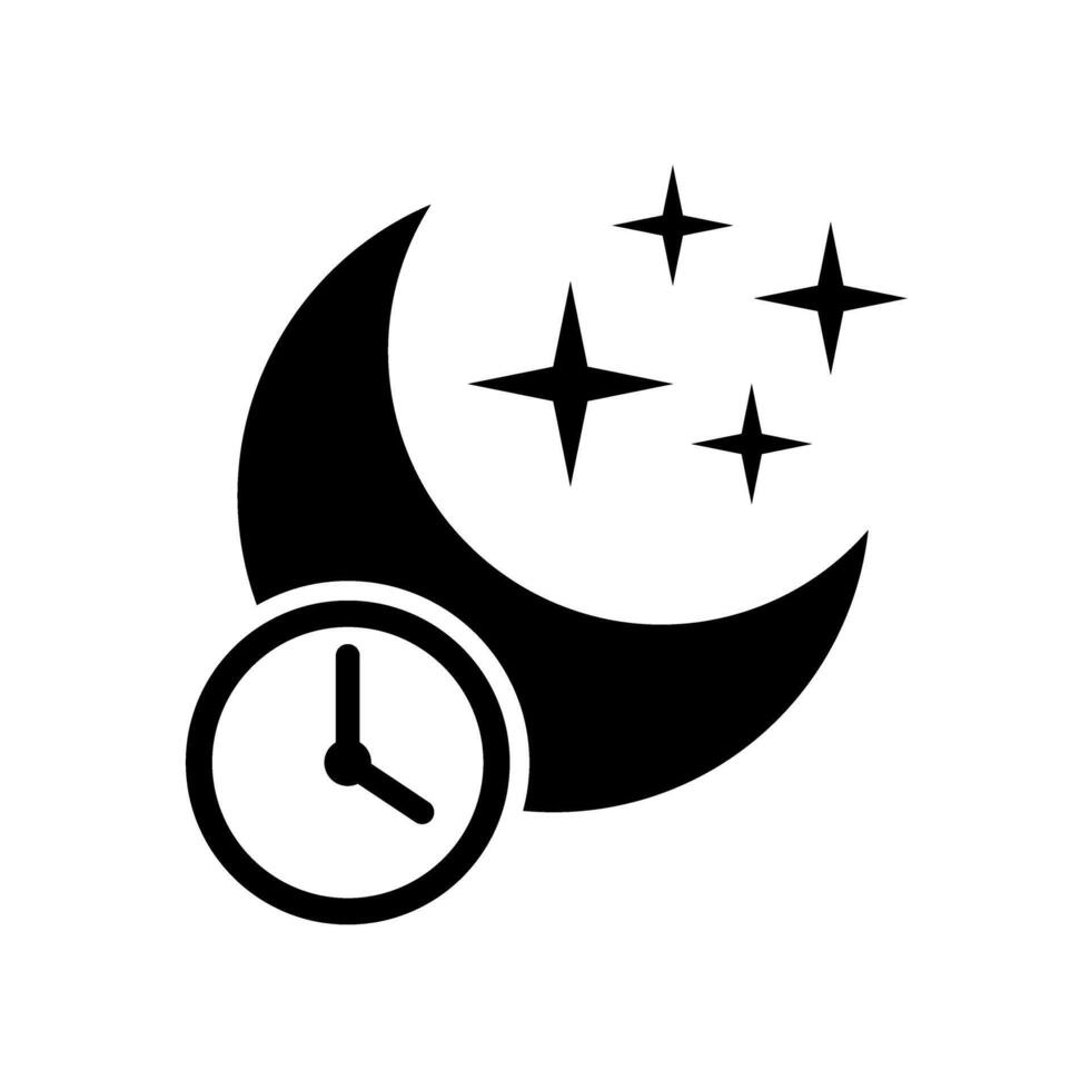 Sleep time mode icon. Nighttime bedtime symbol. vector