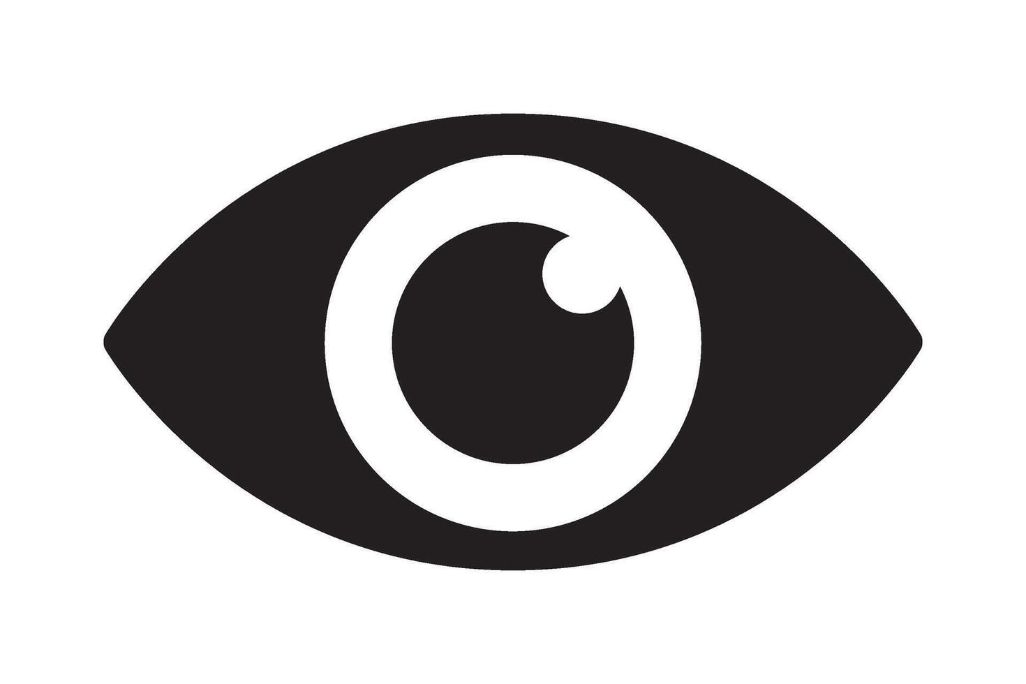 Eye icon, hyman eyeball illustration. vector