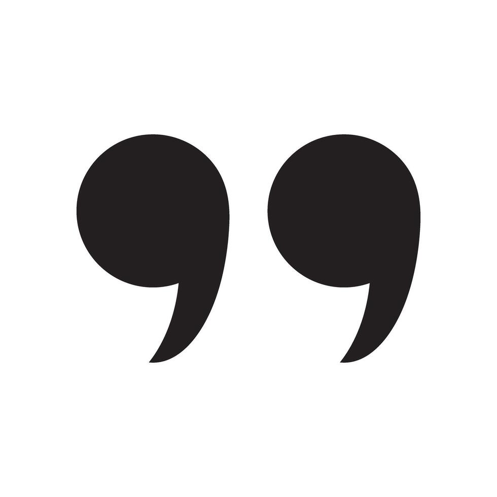Quotation marks. Quote icon. Simple quotation marks icon. vector