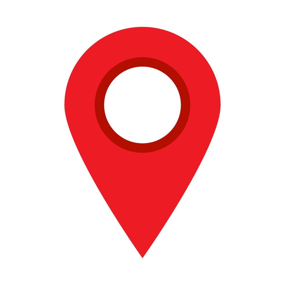 Maps pin. Red location map icon. Red maps pin sign. vector