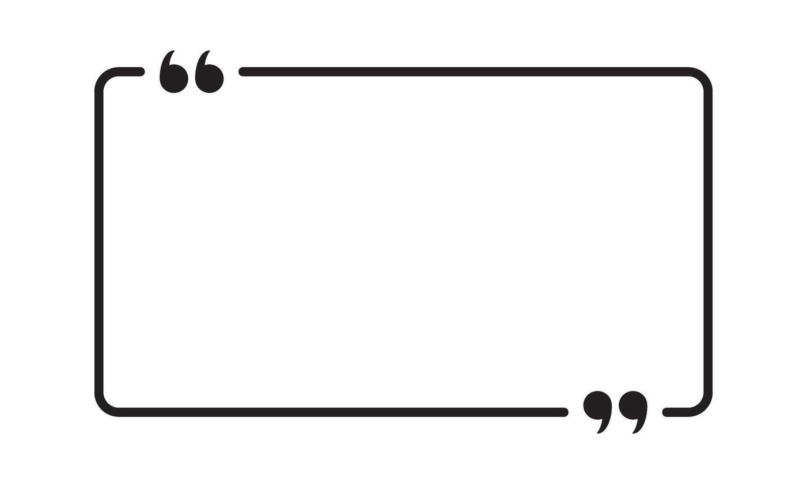 Quote box, frame with quote marks. vector