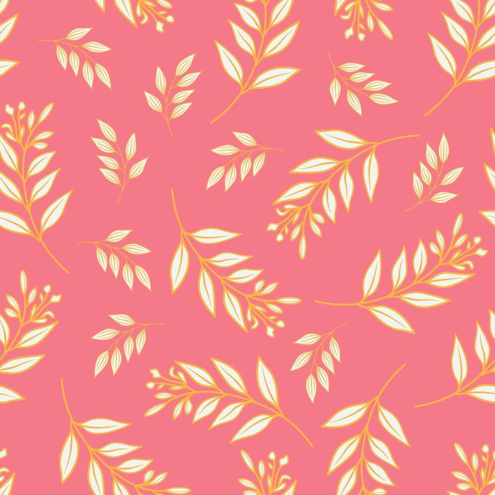 minimal line art branches and leaves. Ideal for packaging, fabric, branding, and elegant design projects vector