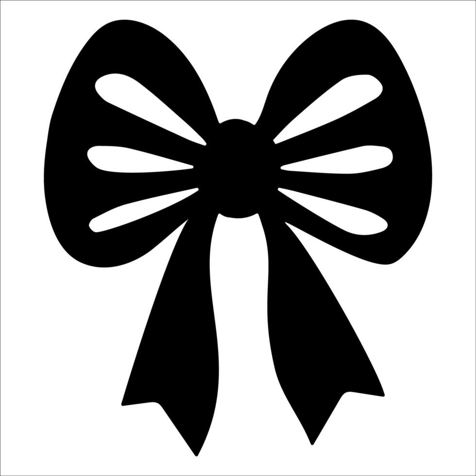 Black bow illustration on a white background vector