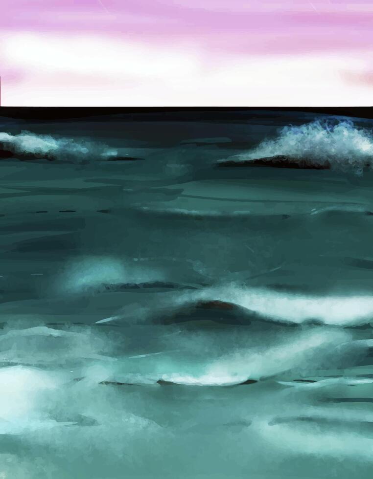 for the background of summer time and summer vibes, the background of a tropical beach. sand and waves vector
