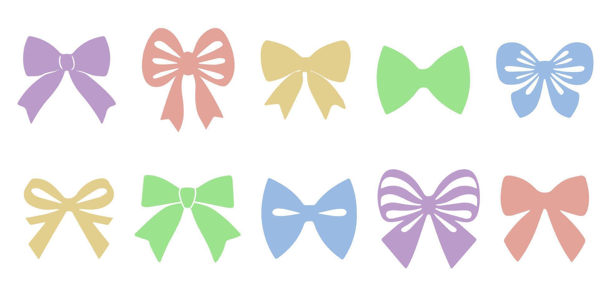Creative display of colorful bows vector