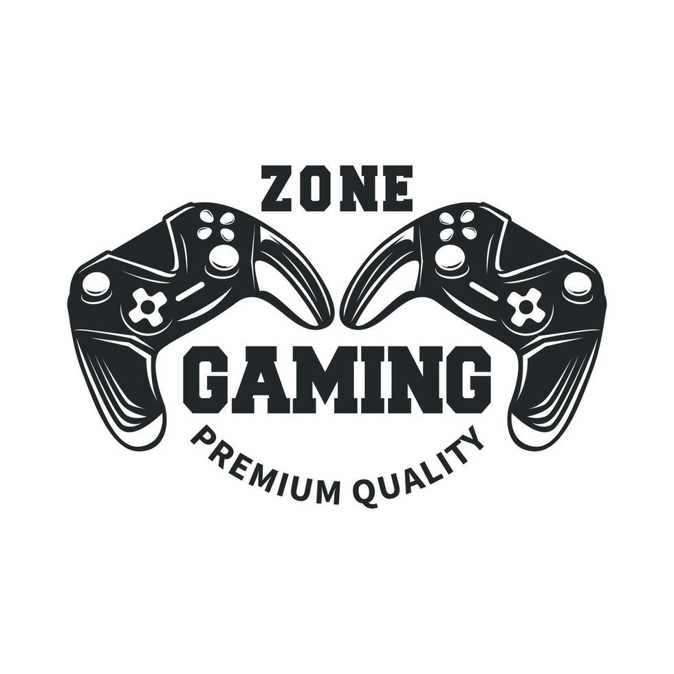 game console logo concept design game tool pro player silhouette symbol modern game stick gamepad product or team template vector