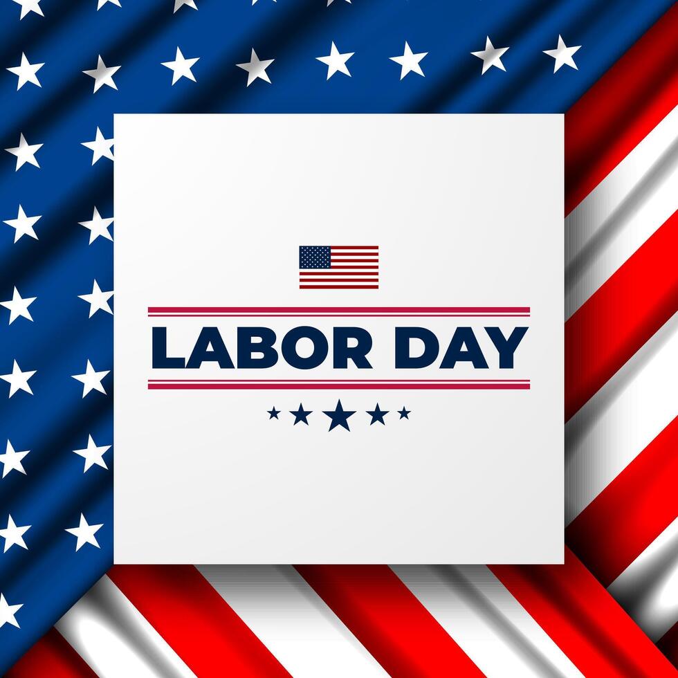 Design Concept of Happy labor day in United States of America background illustration vector