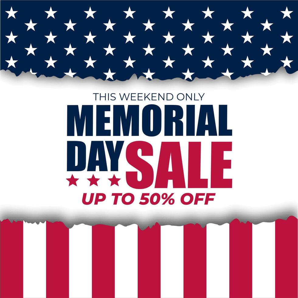 Concept of Memorial Day Sale Background illustration vector