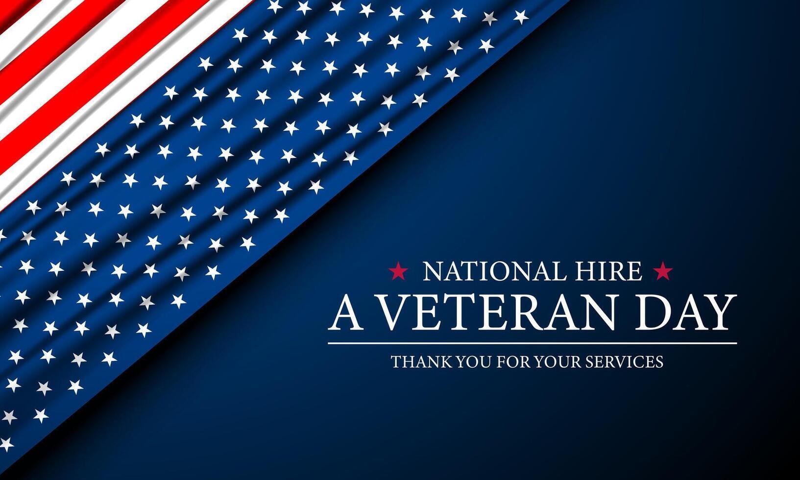 Happy National Hire A Veteran Day Background concept Illustration vector