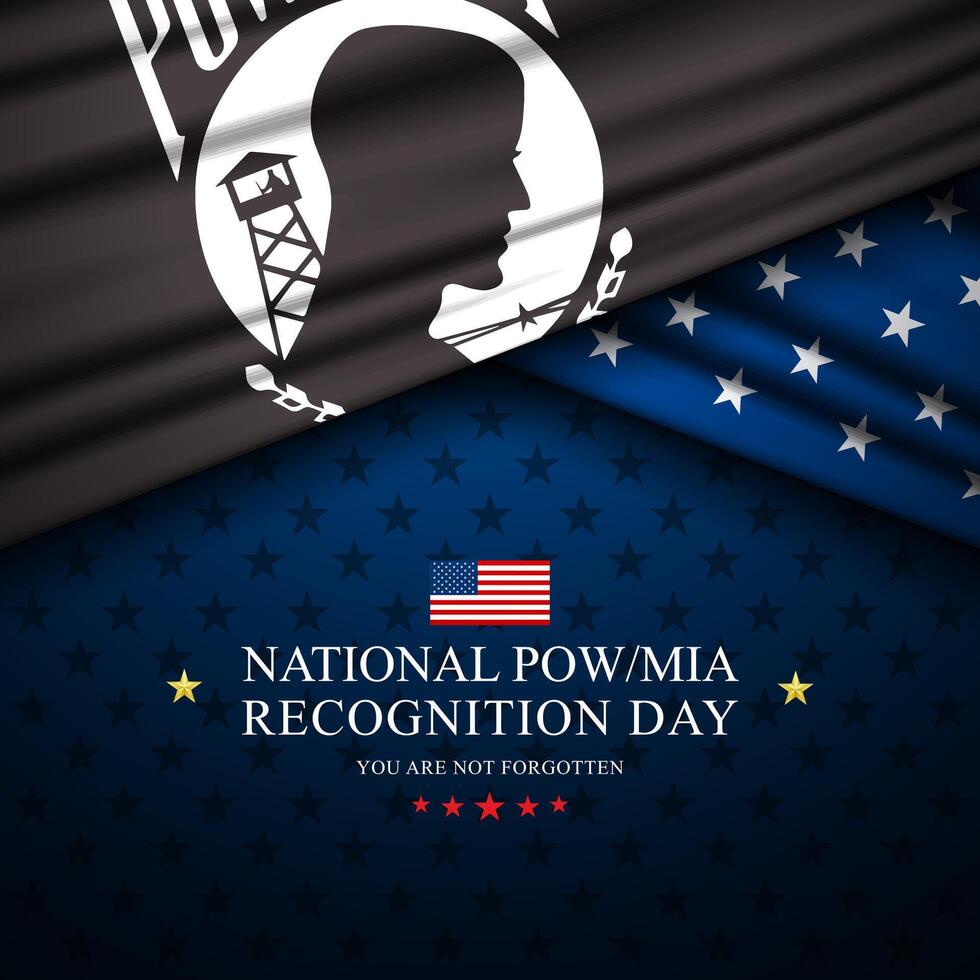 Design National POW MIA Recognition Day Background Illustration vector