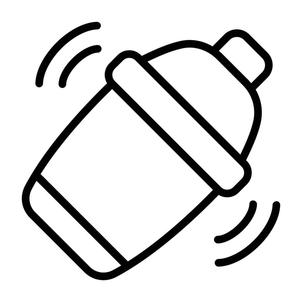 Simple Shaker outline icon. The icon can be used for websites, print templates, presentation templates, illustrations, etc vector