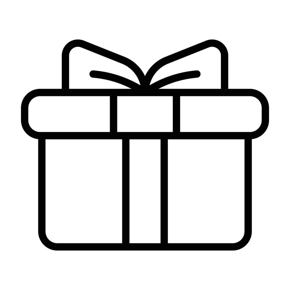 Simple Gift outline icon. The icon can be used for websites, print templates, presentation templates, illustrations. vector