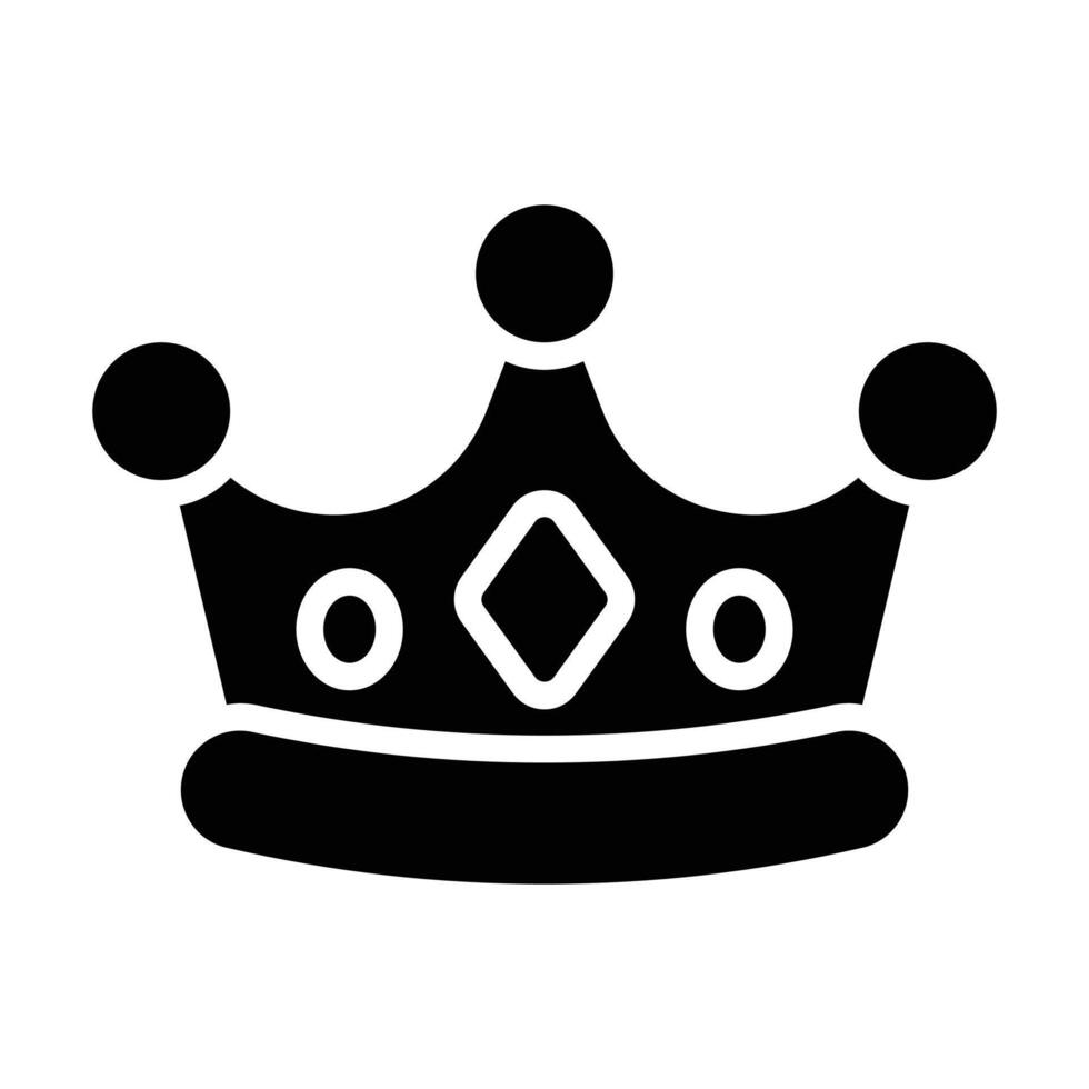 Simple Crown glyph icon. The icon can be used for websites, print templates, presentation templates, illustrations, etc vector