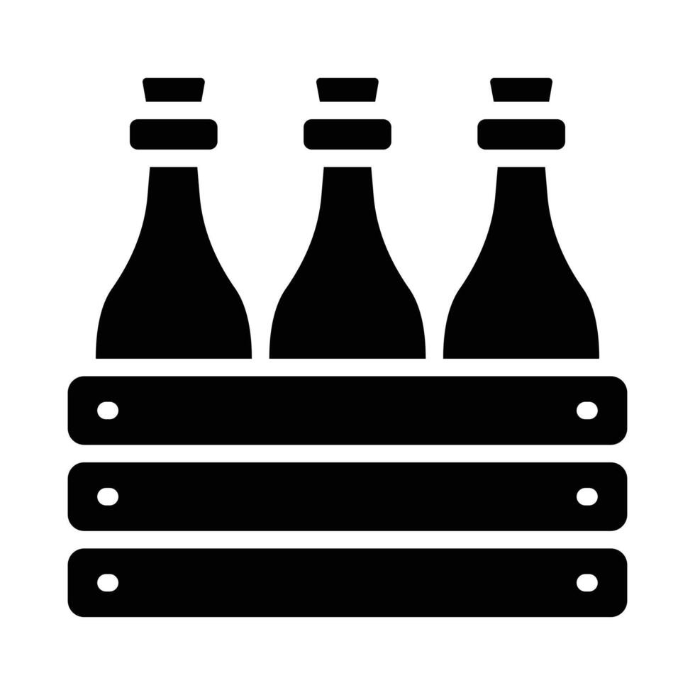 Simple Beer Box glyph icon. The icon can be used for websites, print templates, presentation templates, illustrations, etc vector
