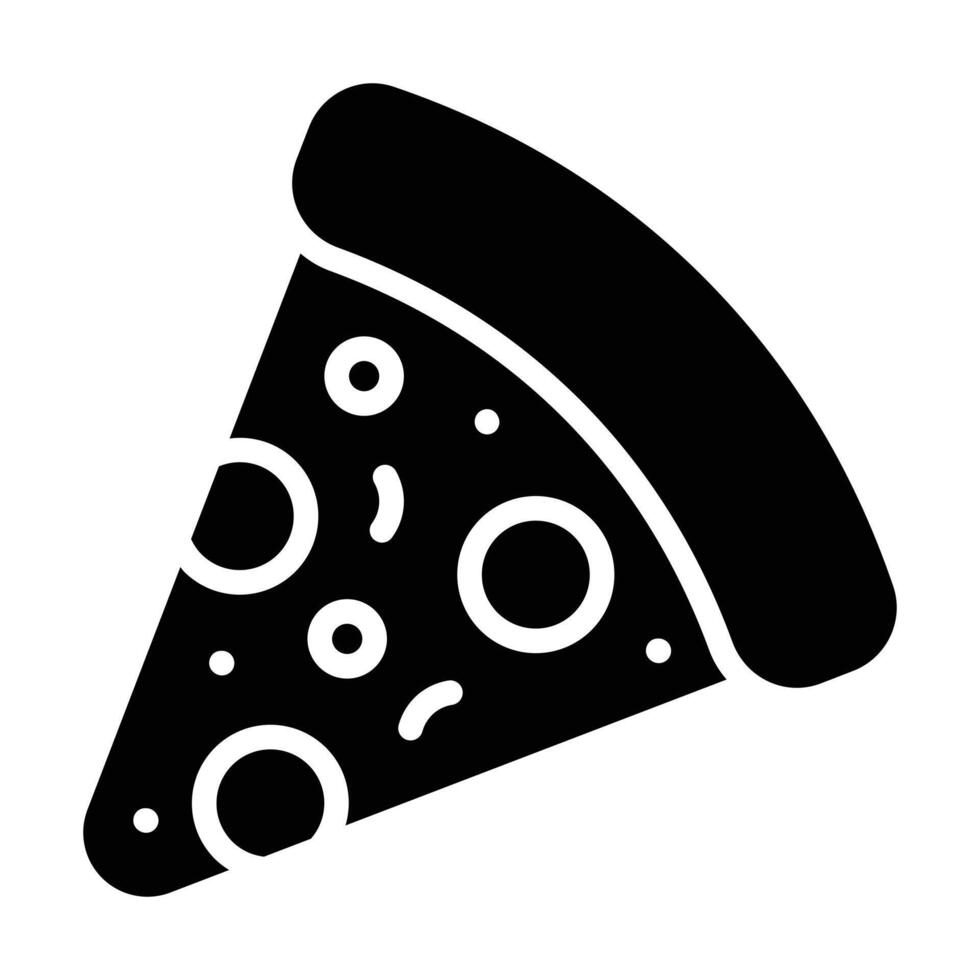 Simple Pizza glyph icon. The icon can be used for websites, print templates, presentation templates, illustrations, etc vector