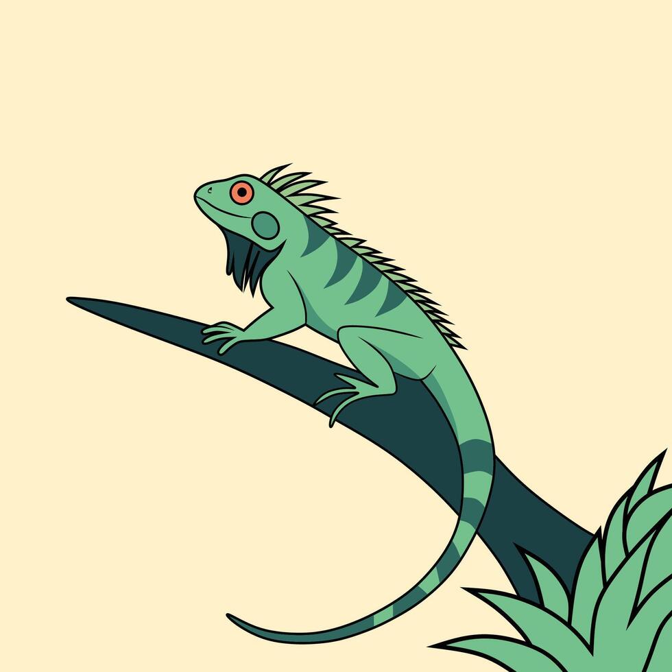 Colorful Iguana Illustration vector