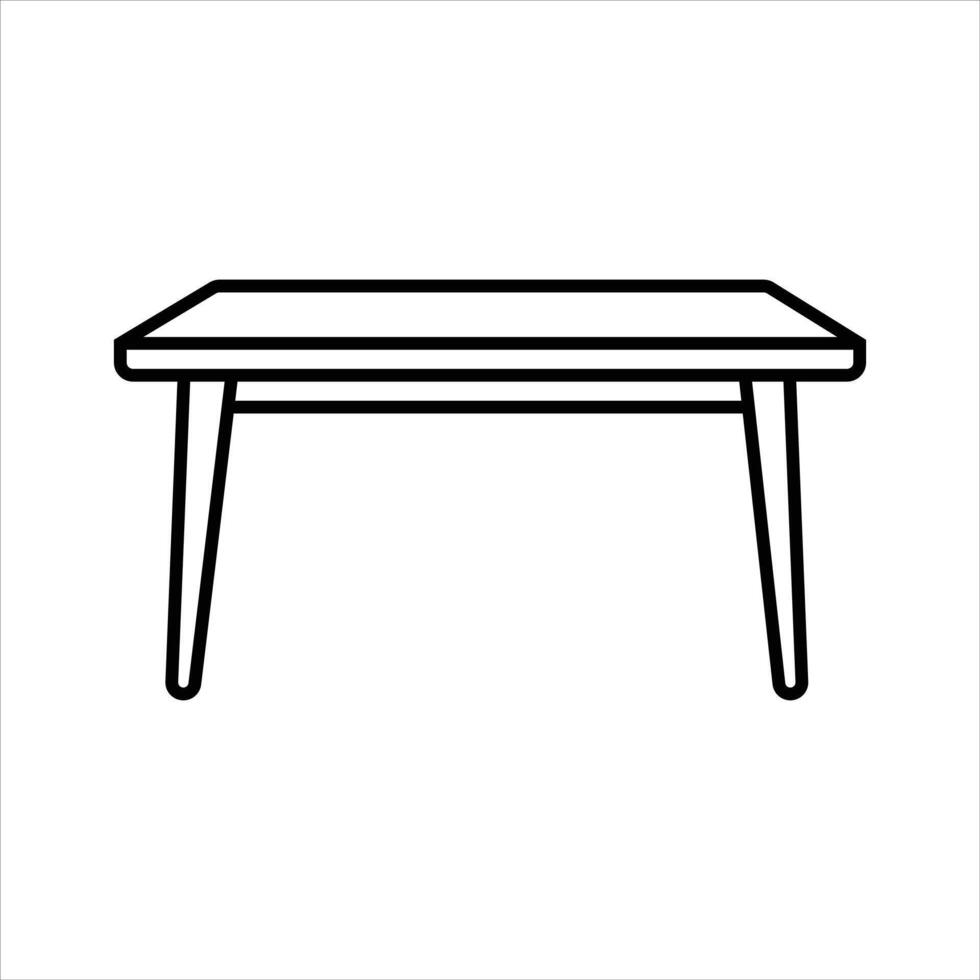 Simple outline of a table. vector