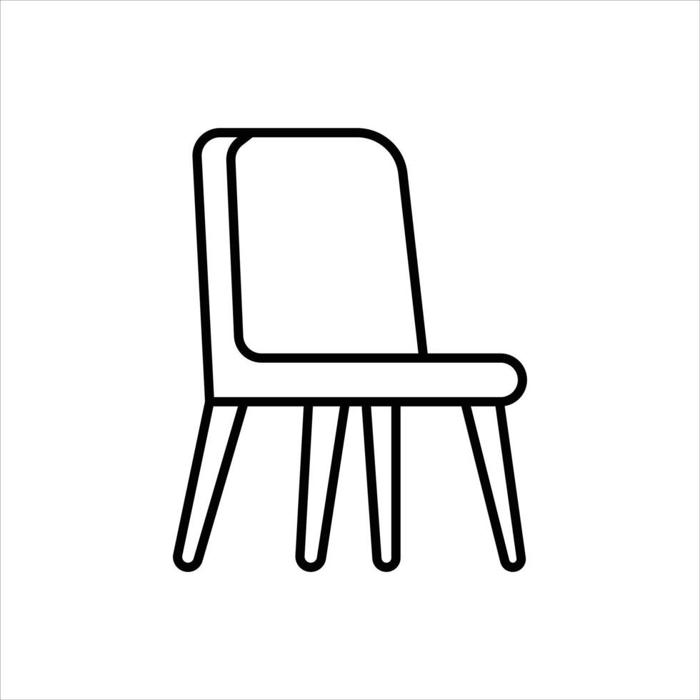 a simple line drawing of a chair. vector