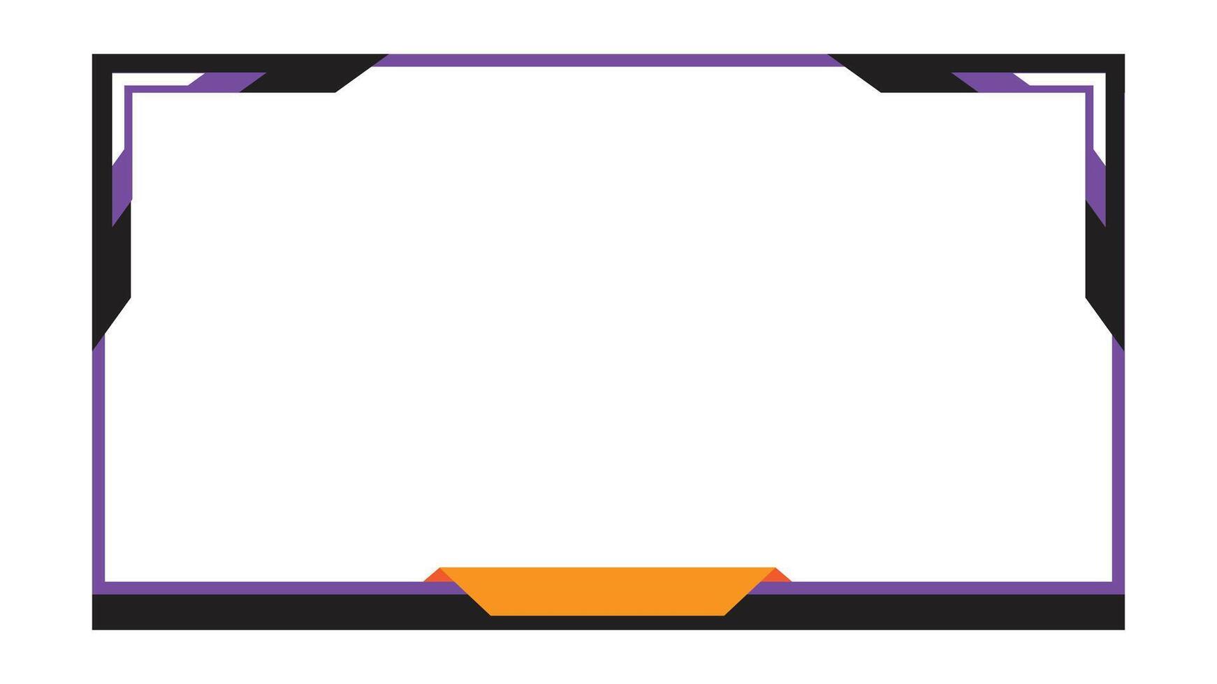 Cool game live streaming overlay frames, gaming overlay frames, simple and cool overlay vector