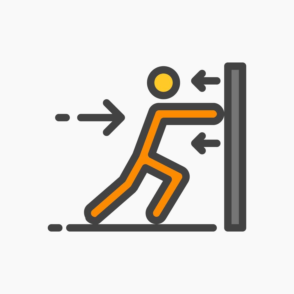 Design Illustration graphic of Work and Force icon with colored outline style. Suitable for UI, mobile design, web design, etc. vector