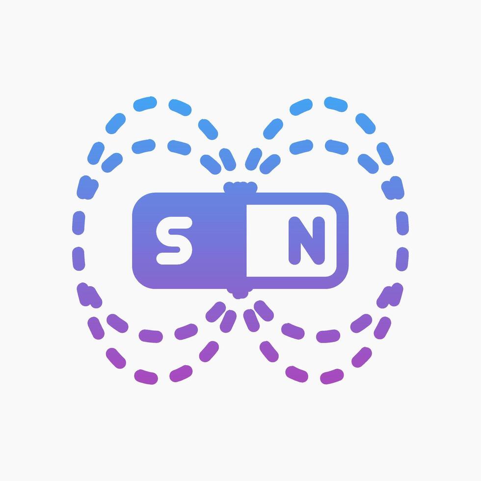 Design Illustration graphic of Magnetic Field icon with gradient style. Suitable for UI, mobile design, web design, etc. vector