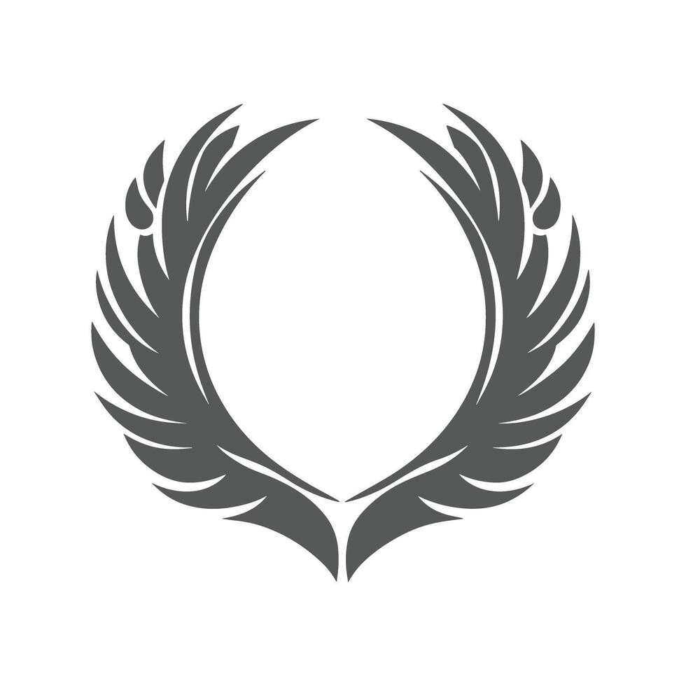 Symmetrical Wings Emblem design illustration vector