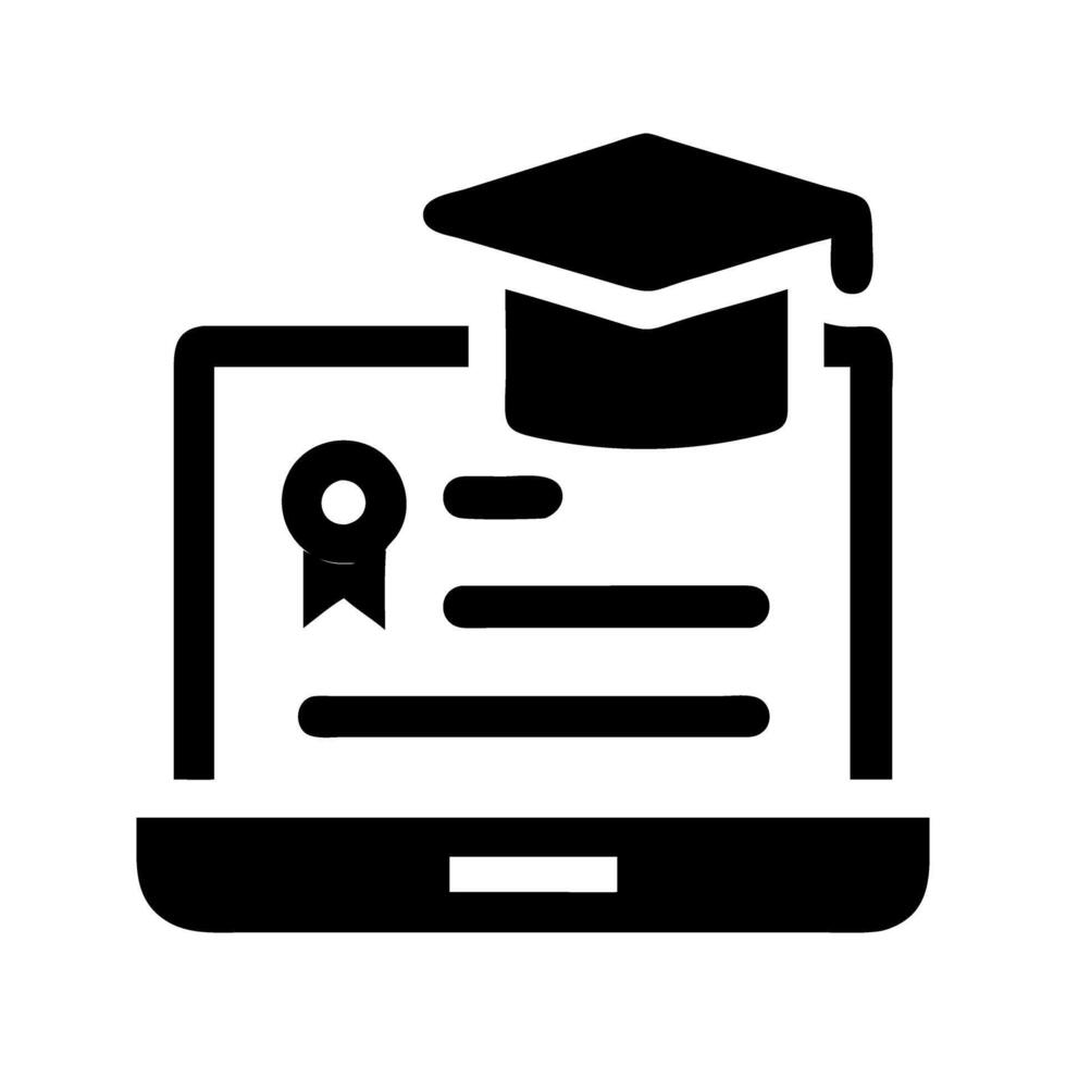 Digital certificate award icon. Certificate with checkmark verifying online skills. vector