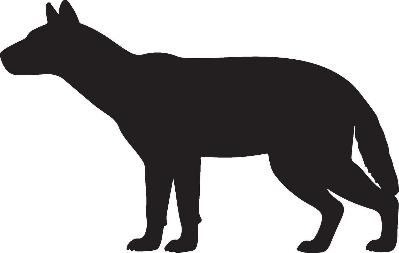 A silhouette of a dog standing on its hind legs vector