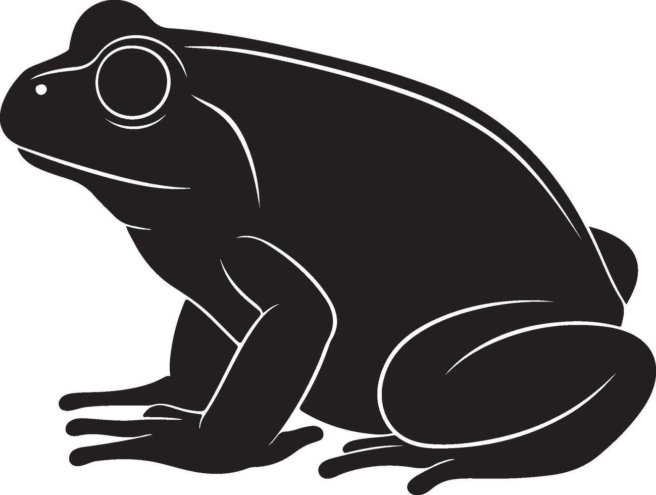 Frog silhouette illustration vector