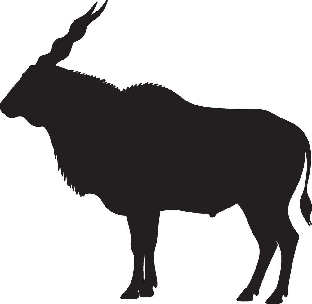 An antelope silhouette on a white background vector