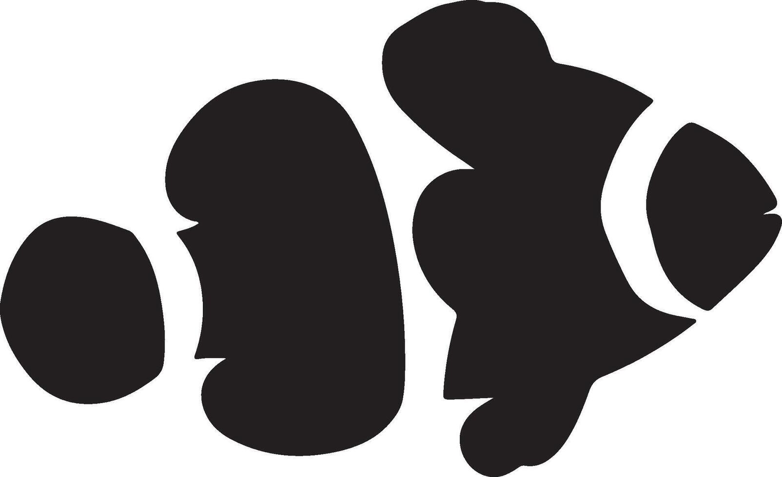 An image of a black and white clown fish vector