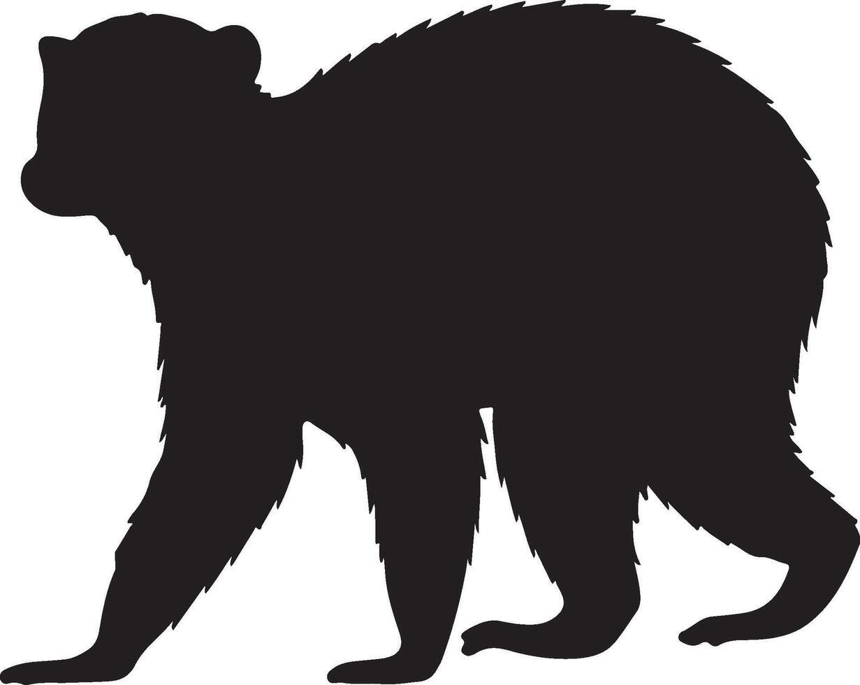A black bear silhouette on a white background vector