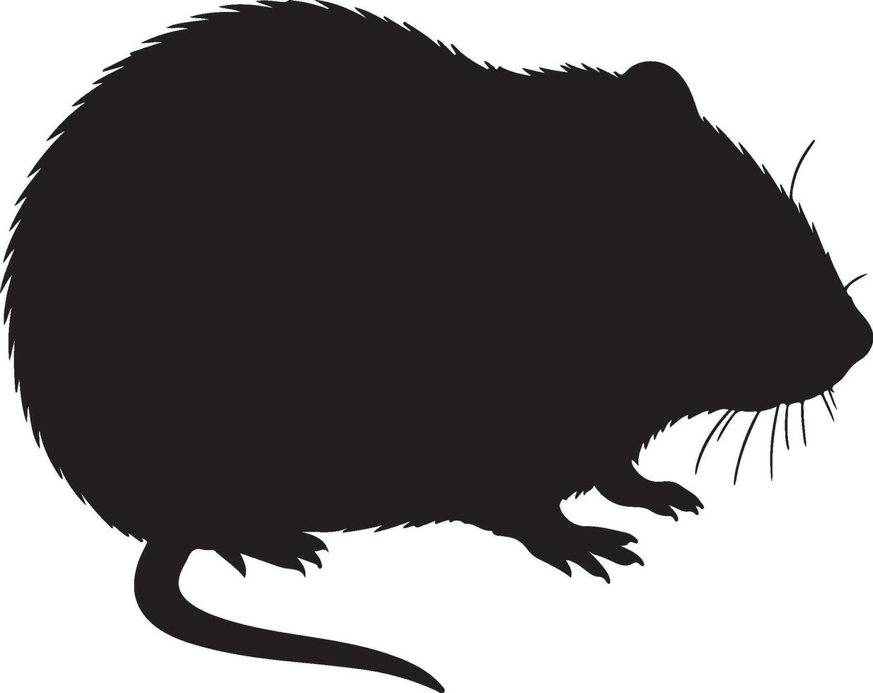 A rat silhouette on a white background vector
