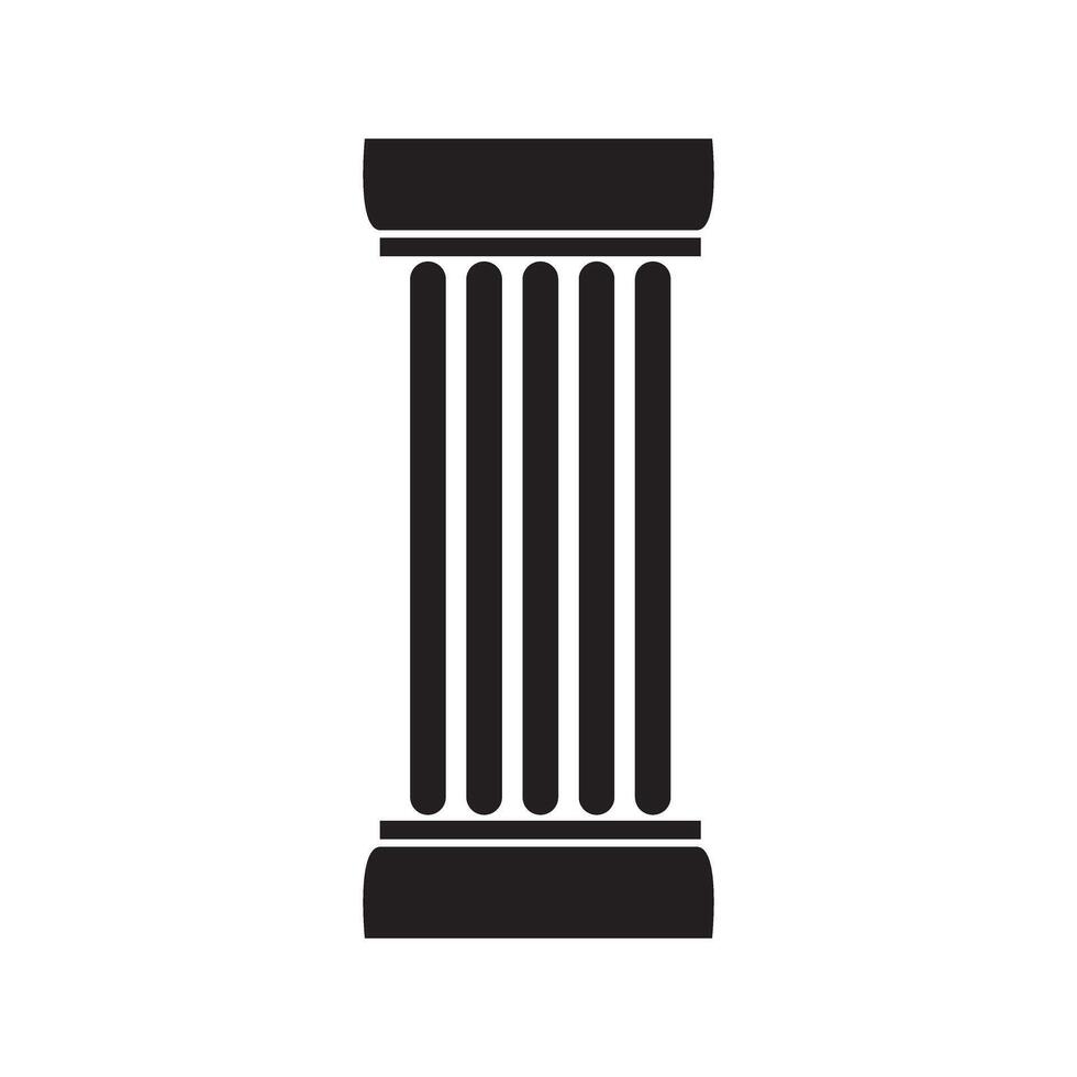 column icon, pillar icon in trendy flat design vector