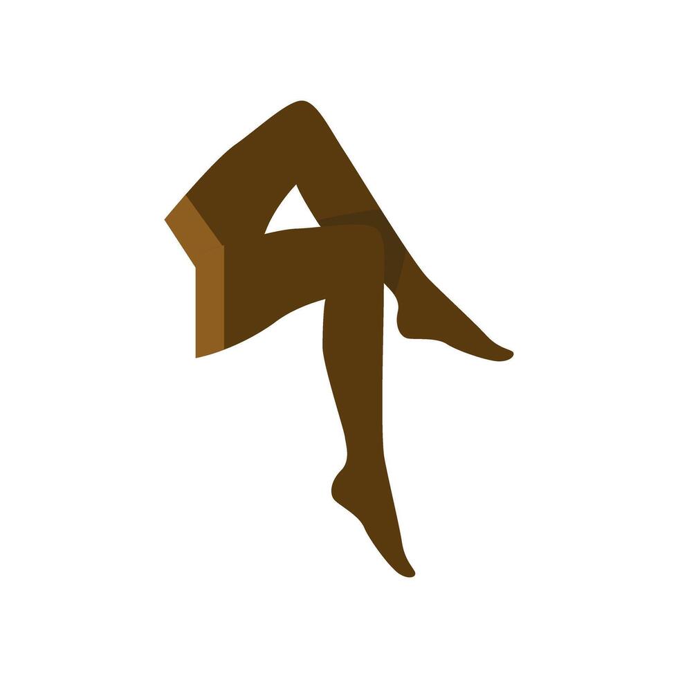 Compression stockings icon. Compression stocking. Woman leg vector