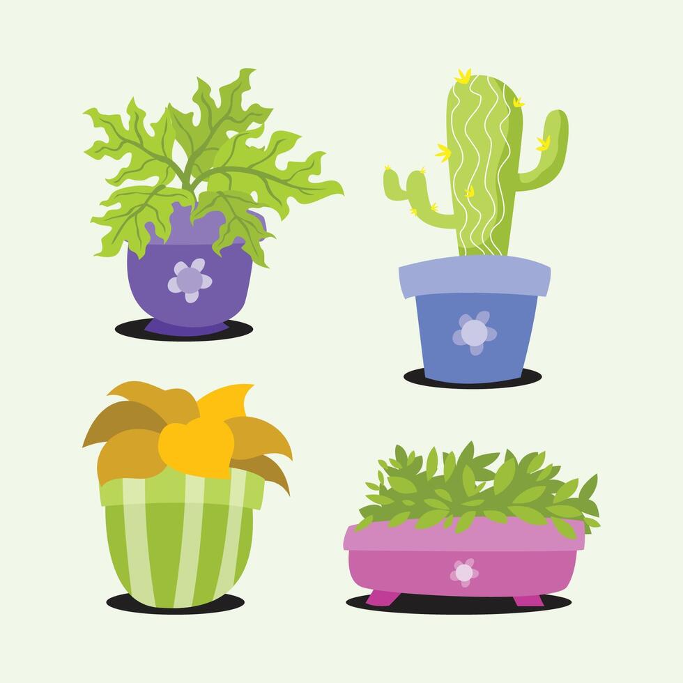 Flower mascot design. Flower stock pack. vector