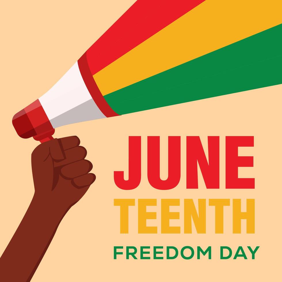 illustration flat design for juneteenth freedom day vector
